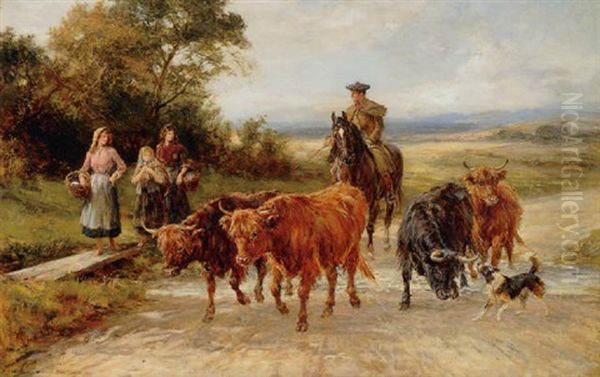 The Handsome Drover Oil Painting by Heywood Hardy