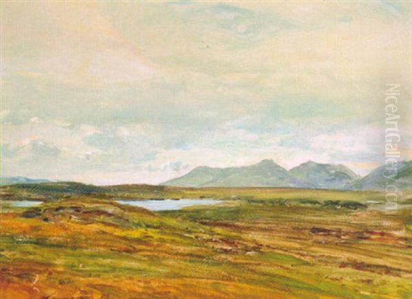 An Extensive Landscape (conemarra, Ireland?) Oil Painting by Heywood Hardy