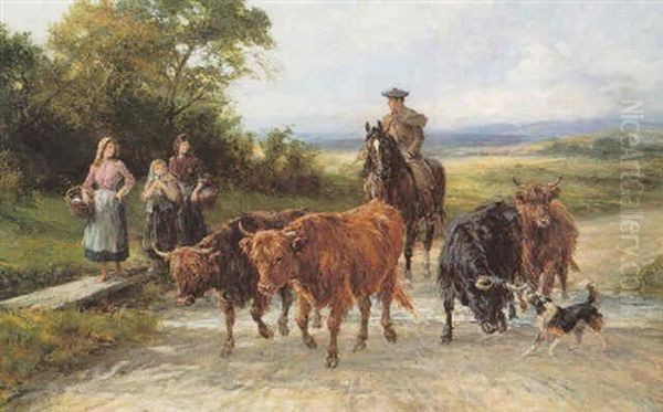 The Handsome Drover Oil Painting by Heywood Hardy