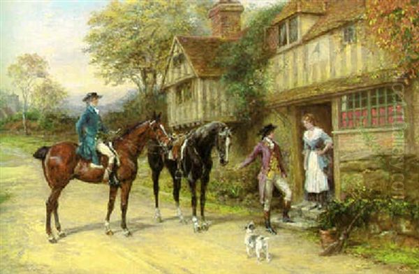 The Morning Call Oil Painting by Heywood Hardy