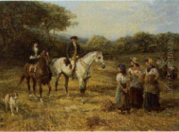 The Gleaners Oil Painting by Heywood Hardy