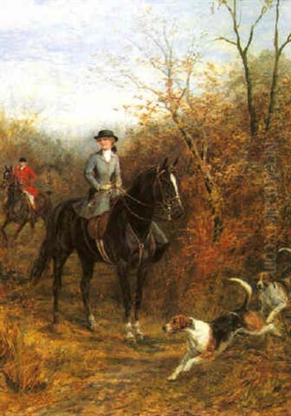 The Master Of The Hounds Oil Painting by Heywood Hardy