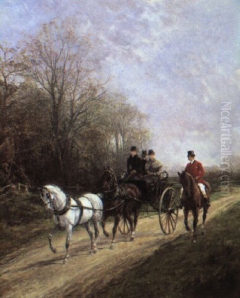 Meet Along The Way Oil Painting by Heywood Hardy