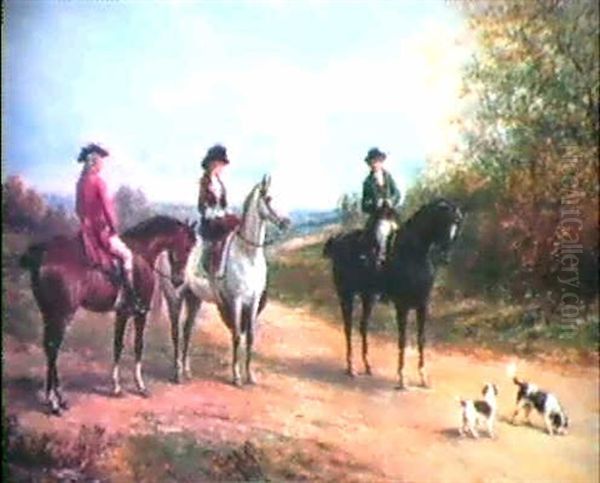 A Chance Meeting Oil Painting by Heywood Hardy