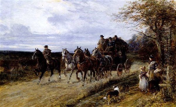 The Passing Coach Oil Painting by Heywood Hardy