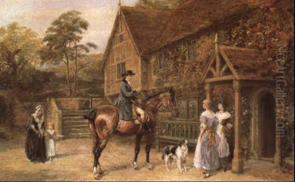 The Squire's Visit Oil Painting by Heywood Hardy