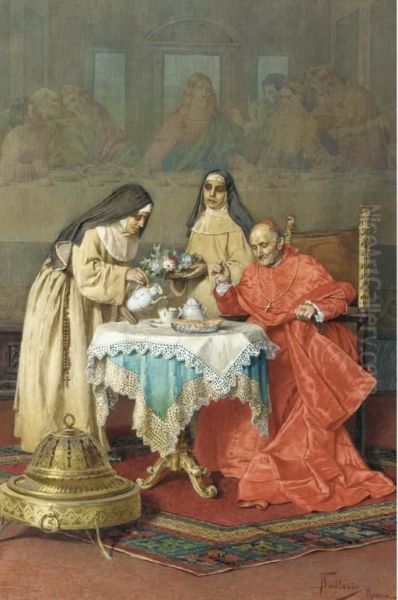 The Cardinal's Tea-time Oil Painting by Federico Ballesio