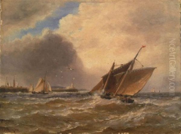 Coming Into Port Oil Painting by Thomas Bush Hardy