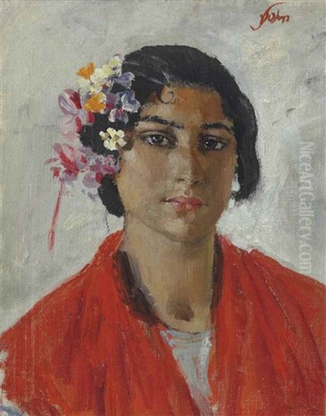 La Gitana Oil Painting by Augustus John Cuthbert Hare