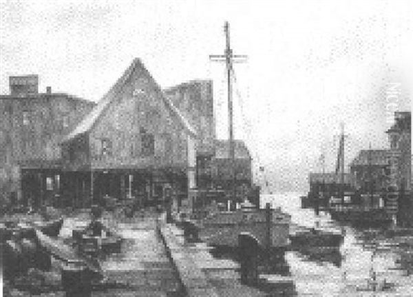 Gloucester Harbor Oil Painting by John Knowles Hare