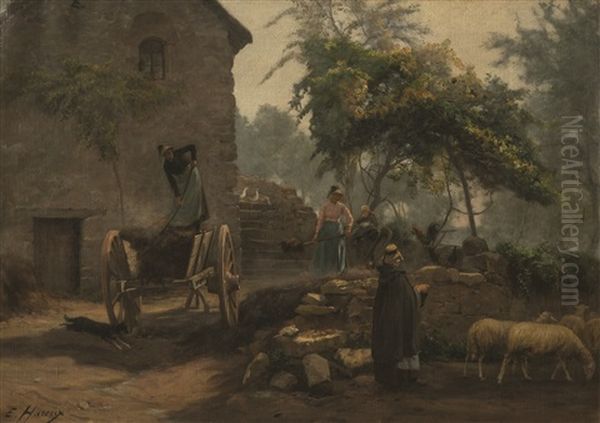 Campesinas Oil Painting by Ernest Victor Hareux