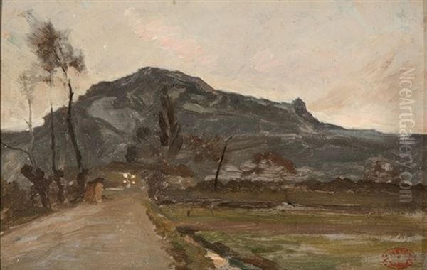 Chemin Du Petit Seminaire, Le Soir Oil Painting by Ernest Victor Hareux