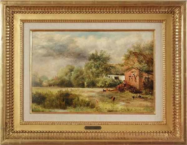 Pastoral Landscape With Barn Oil Painting by Edward Hargitt