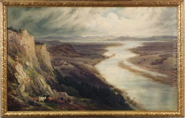 The Tay, From Kinnoul Hill Oil Painting by Edward Hargitt