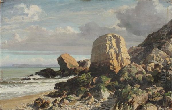 Bord De Mer Oil Painting by Octave Penguilly l' Haridon