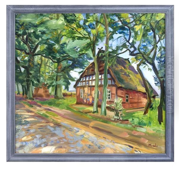 Niedersachsenhaus (hastedt) Oil Painting by Heinrich Jaacks