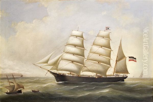 Schonerbrigg Albatros Oil Painting by Oltmann Jaburg