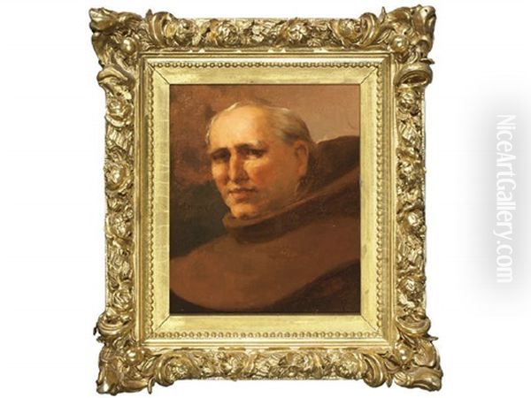 Portrait Of A Monk Oil Painting by Paul Harney Jr.