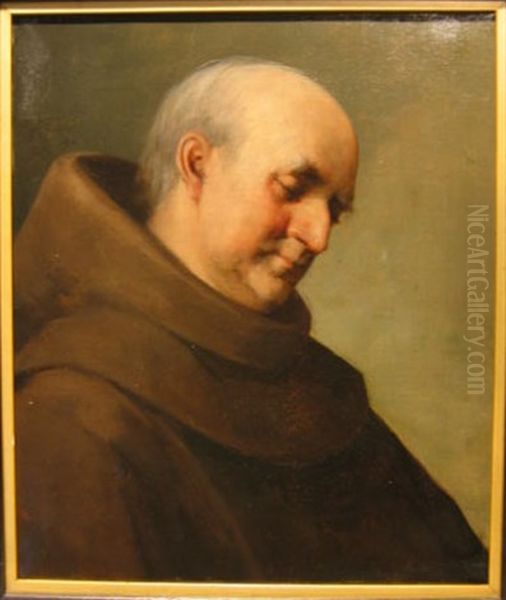 Portrait Of A Monk Oil Painting by Paul Harney Jr.