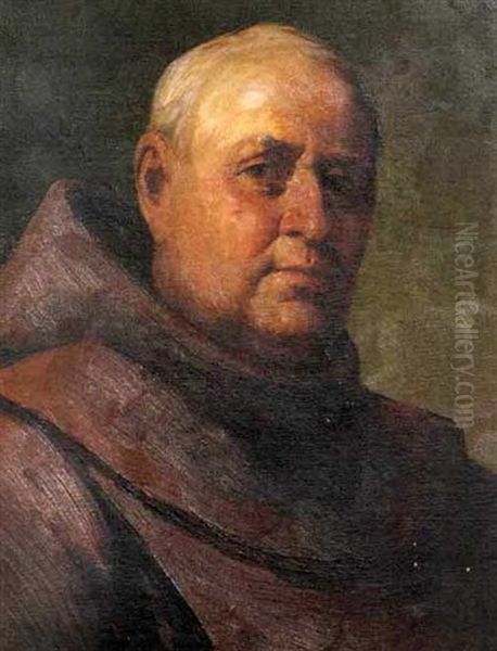 Portrait Of A Monk Oil Painting by Paul Harney Jr.