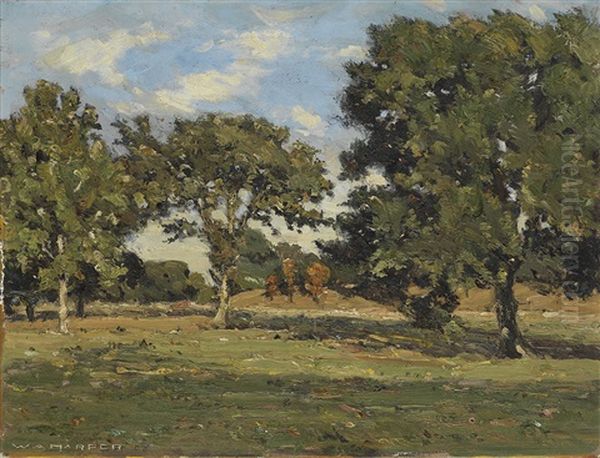 Untitled (french Pasture With Trees) Oil Painting by William A. Harper