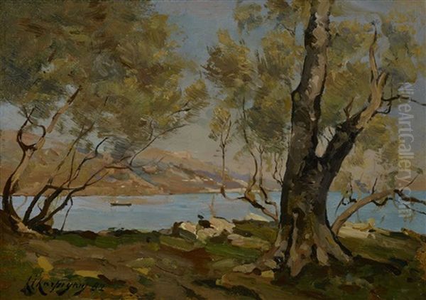 Mid-summer, East Hampton, New York Oil Painting by Henri Joseph Harpignies