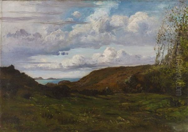 Paysage Des Landes Oil Painting by Henri Joseph Harpignies