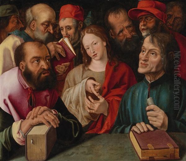 Christ Among The Doctors Oil Painting by Jobst Harrich