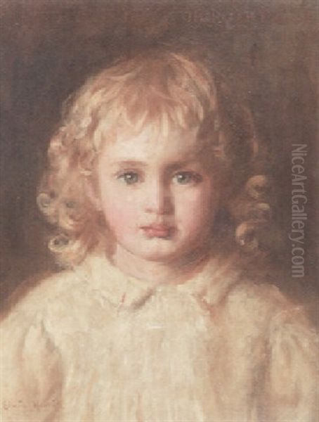 Dorothy, Aged 2 Years Oil Painting by Edwin Harris