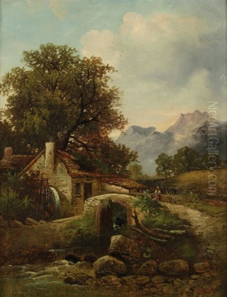 Paysage Oil Painting by George Harris