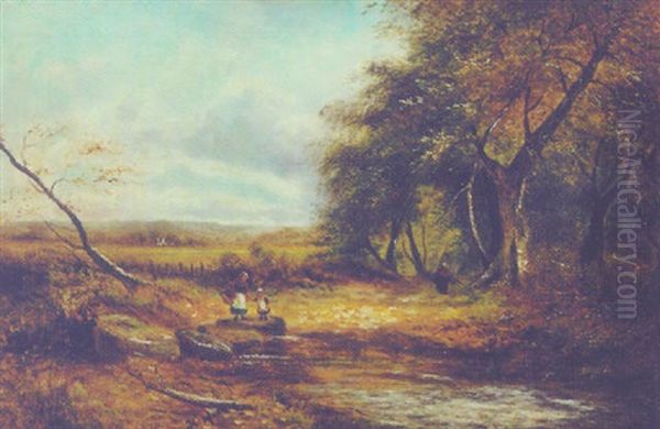 A The River Oil Painting by James C. (Sir) Harris