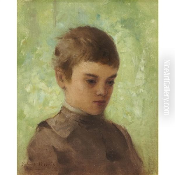 Portrait Of A Young Boy Oil Painting by Robert Harris