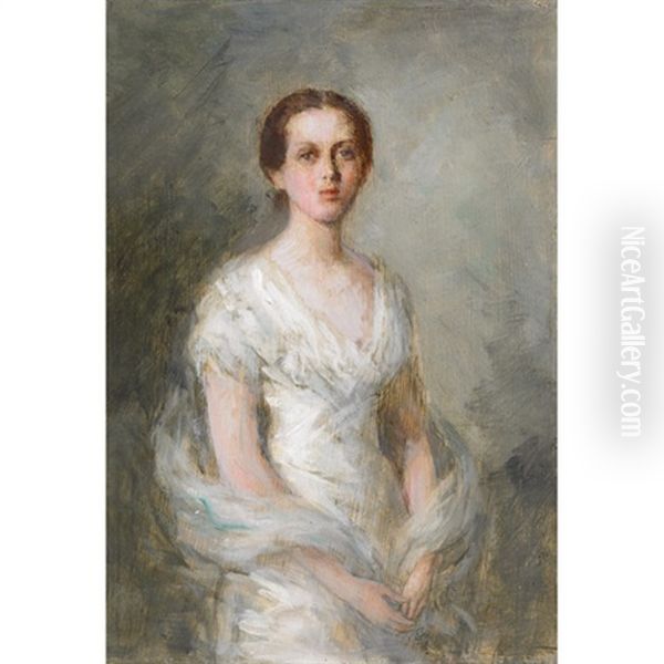 Portrait Of Miss Sutherland Oil Painting by Robert Harris