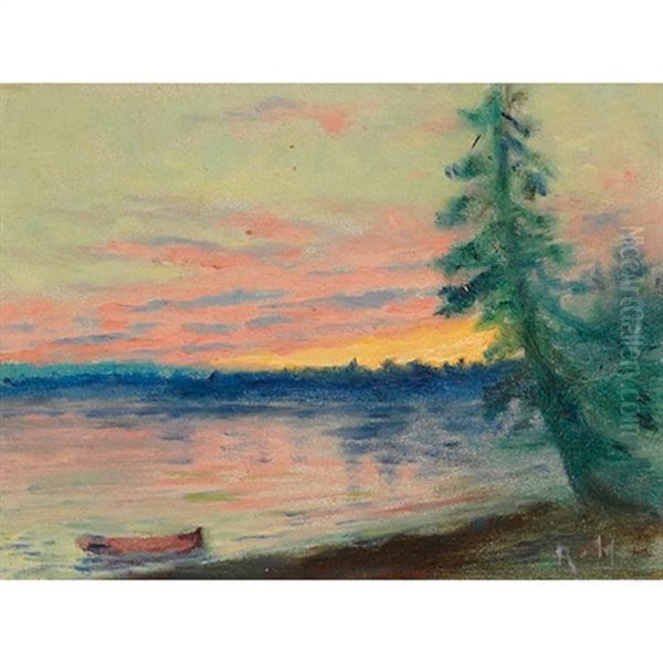 Mahone Bay, N.s., July Oil Painting by Robert Harris