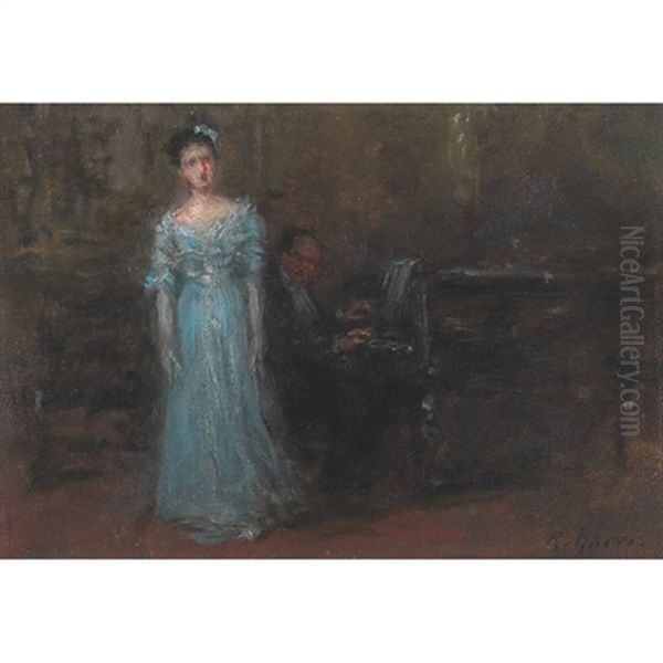 At The Heinrich Song Recital Oil Painting by Robert Harris