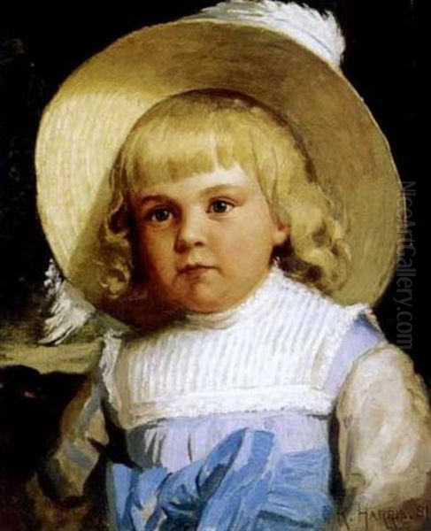 Portrait Of A Child Oil Painting by Robert Harris