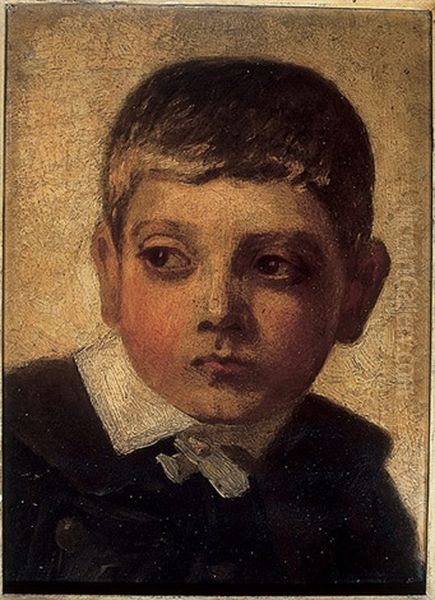 Portrait Of A Young Boy Oil Painting by Robert Harris