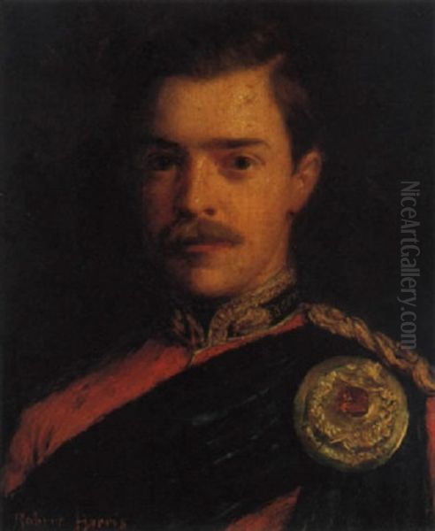 Major J.a.l. Strathy, 5th Royal Scots, Montreal Oil Painting by Robert Harris