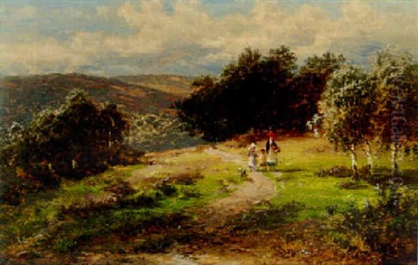 A Bryn-y-gywn, Dalgelly, North Wales Oil Painting by William E. Harris