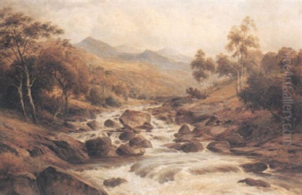 Trout Stream Oil Painting by William E. Harris