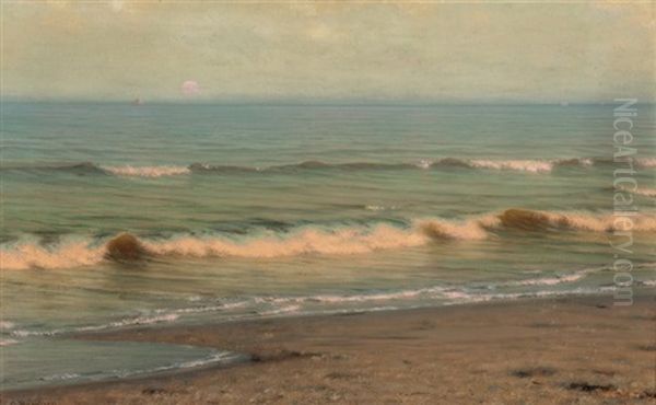 Twilight Surf Oil Painting by Alexander Harrison