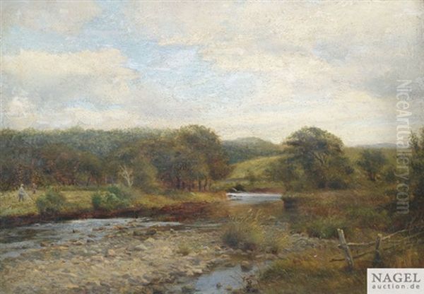 Sommerliche Flusslandschaften (pair) Oil Painting by Alexander Harrison