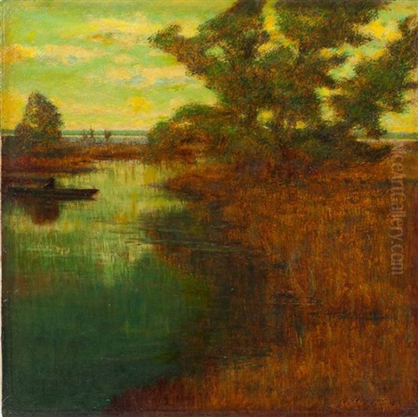 Marshlands Oil Painting by Alexander Harrison