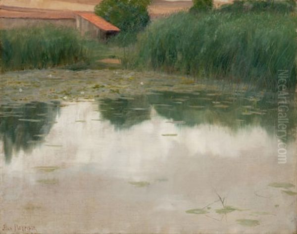 The Lily Pond Oil Painting by Alexander Harrison