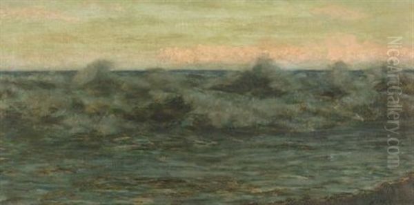 Crashing Surf Oil Painting by Alexander Harrison