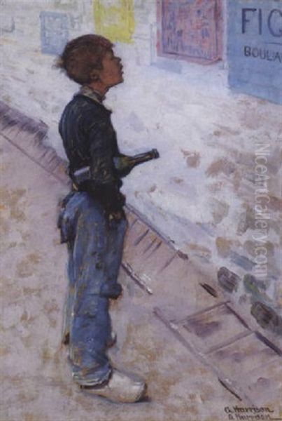 Breton Fisher Boy Oil Painting by Alexander Harrison