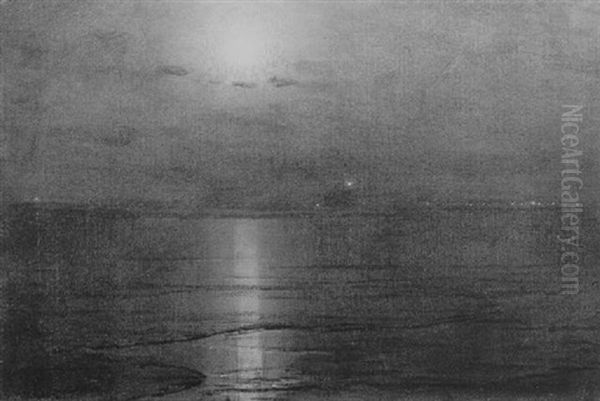 Clair De Lune Sur La Mer Oil Painting by Alexander Harrison