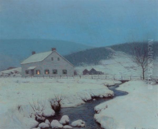 Dusk, Woodstock, New York Oil Painting by Lovell Birge Harrison