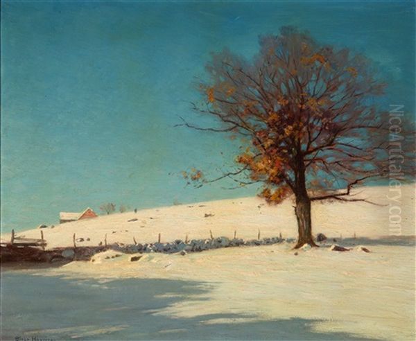 Old Oaks Defiance, Woodstock, Vermont Oil Painting by Lovell Birge Harrison