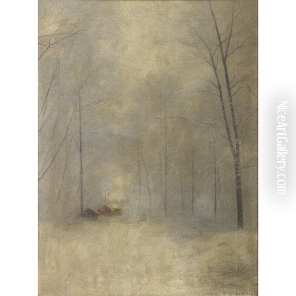 Untitled, Winter At Woodstock Oil Painting by Lovell Birge Harrison